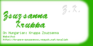 zsuzsanna kruppa business card